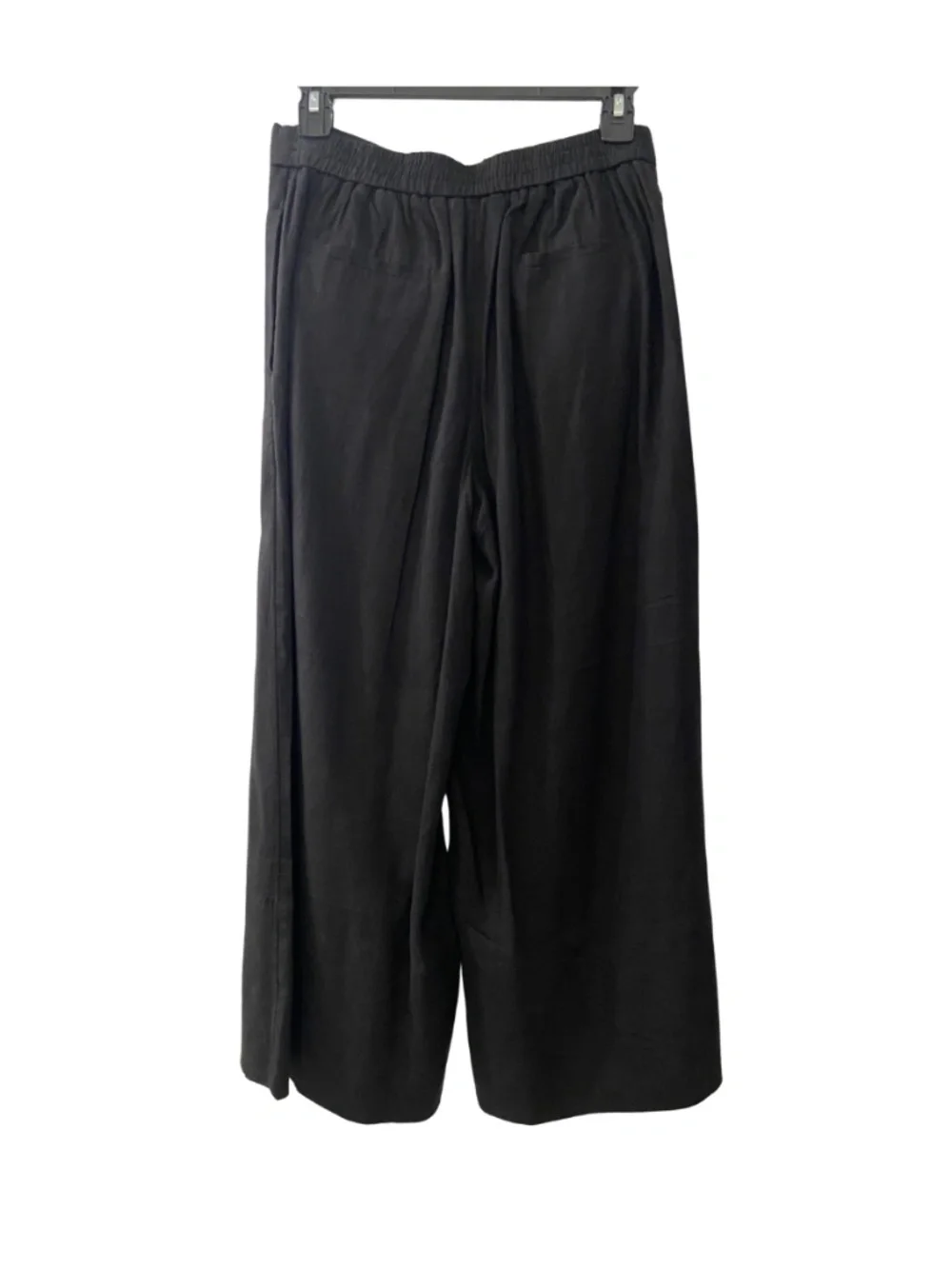 Banana Republic Anyway Wide-leg High-rise Linen Cropped Pant Black Size XS NWT
